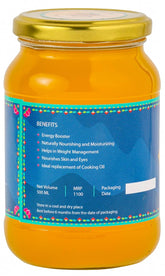 Organic Natural Desi Cow A2 Ghee By Gauneeti | Good Source Of Healthy Desi Cow Ghee Perfect For Nourishes Skin & Eyes | (500ml) 16.9 Ounce | Jar Pack